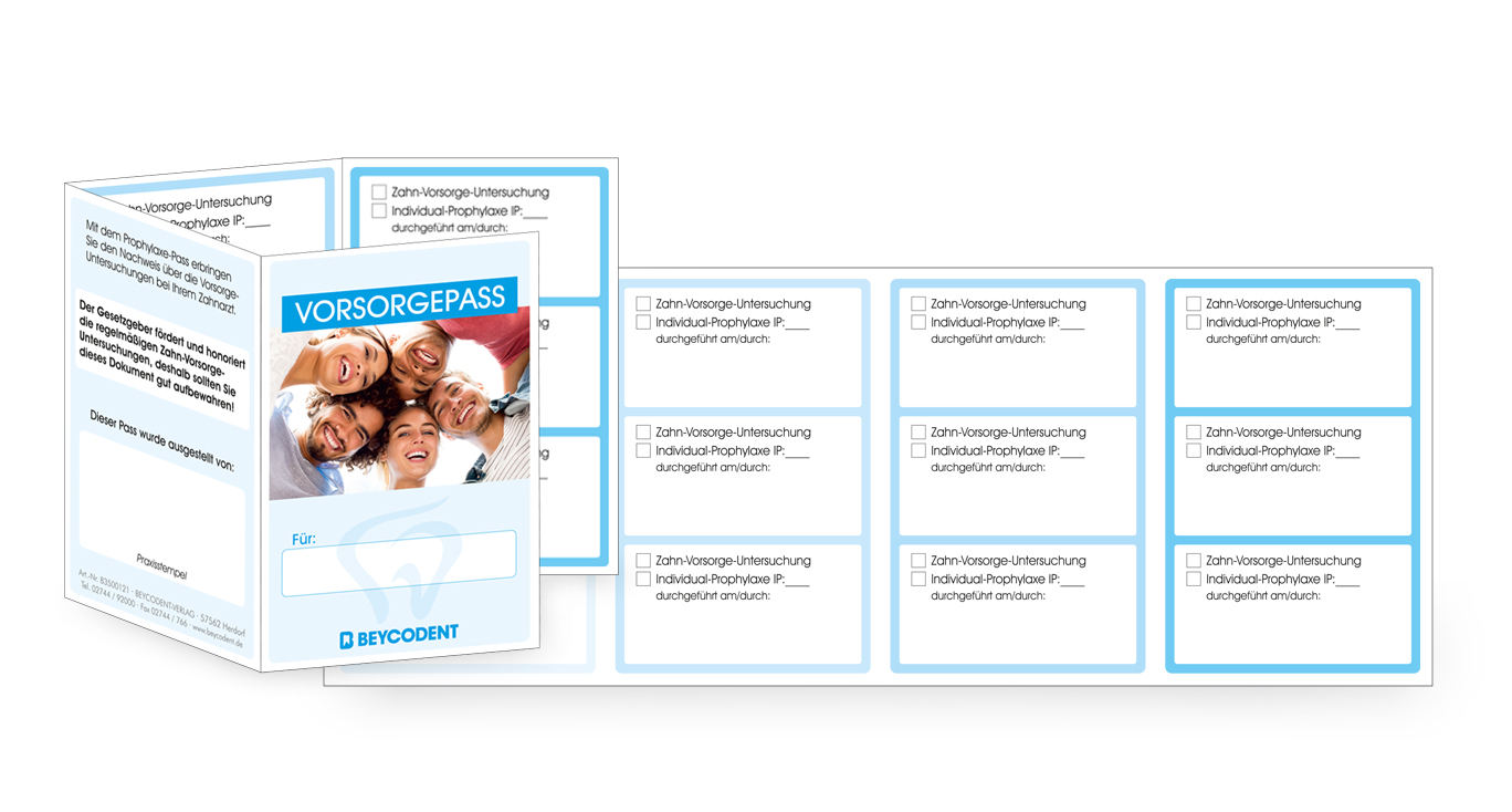 Zahn-Vorsorge/Prophylaxe-Pass