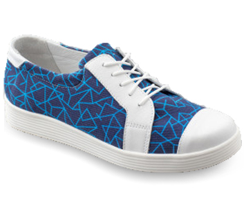 116 Med-Sneaker Damenhalbschuh Muster/blau