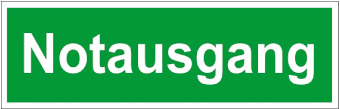 Etikett Notausgang