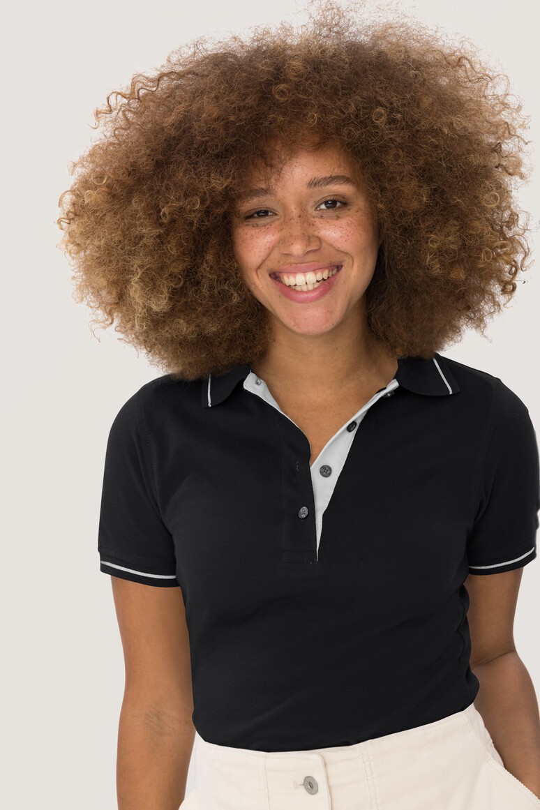 Modell 6203 HAKRO Damen Poloshirt 2-farbig