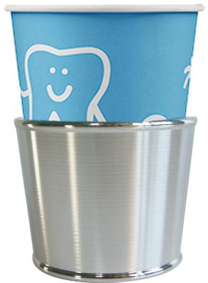 Becher-Beschwerungsring Edelstahl | Becherhalter Mundspülbecher