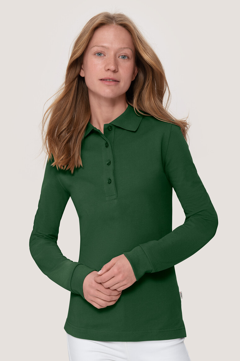 Modell 6215 HAKRO Damen Longsleeve-Poloshirt Mikralinar®