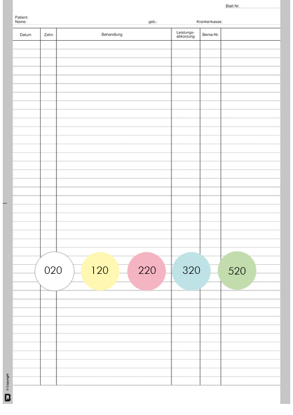Einlegeblatt B 1000 Stück