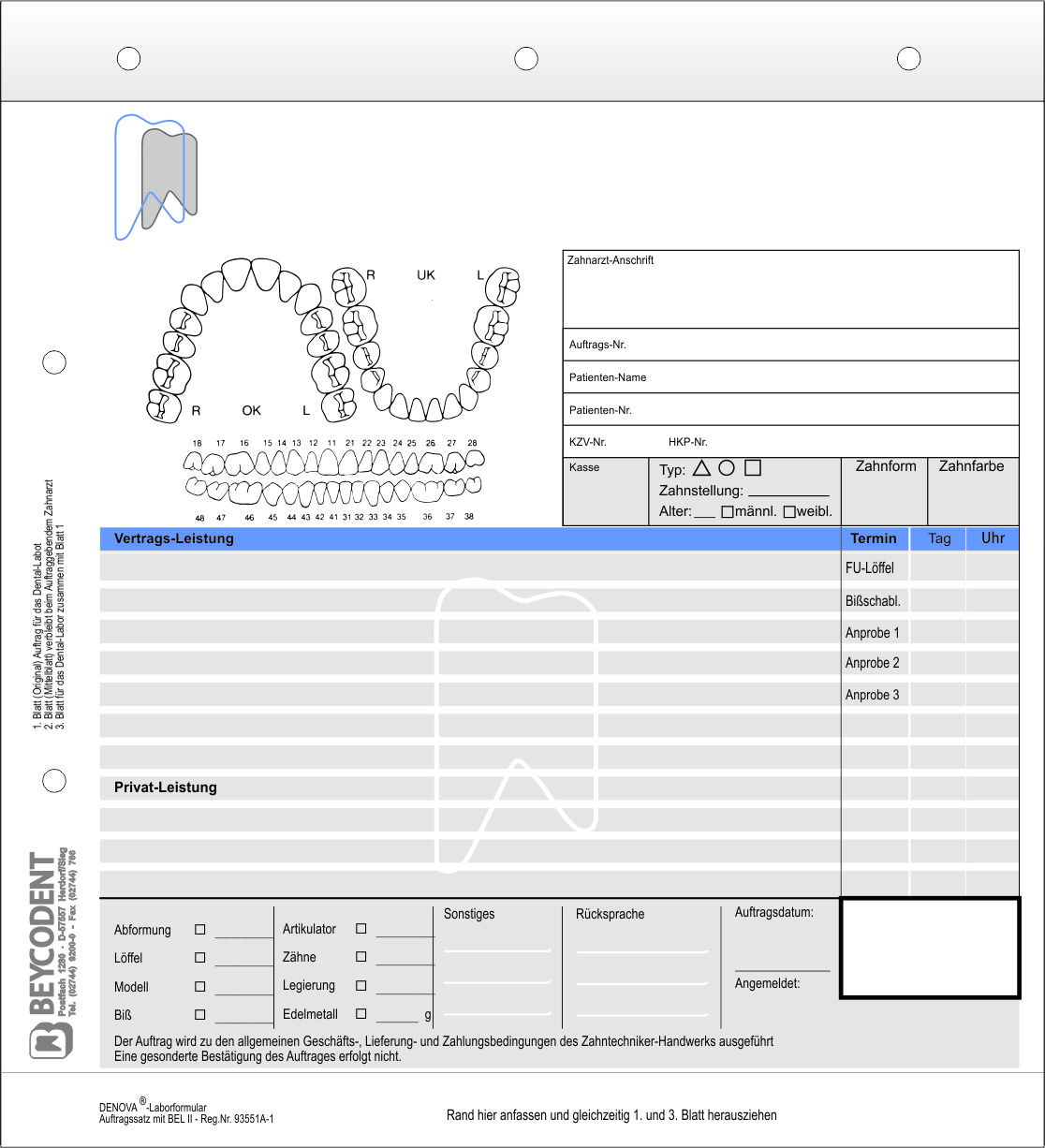Laborauftragssatz professionell mit XML-Auftrags-Nr.-Feld