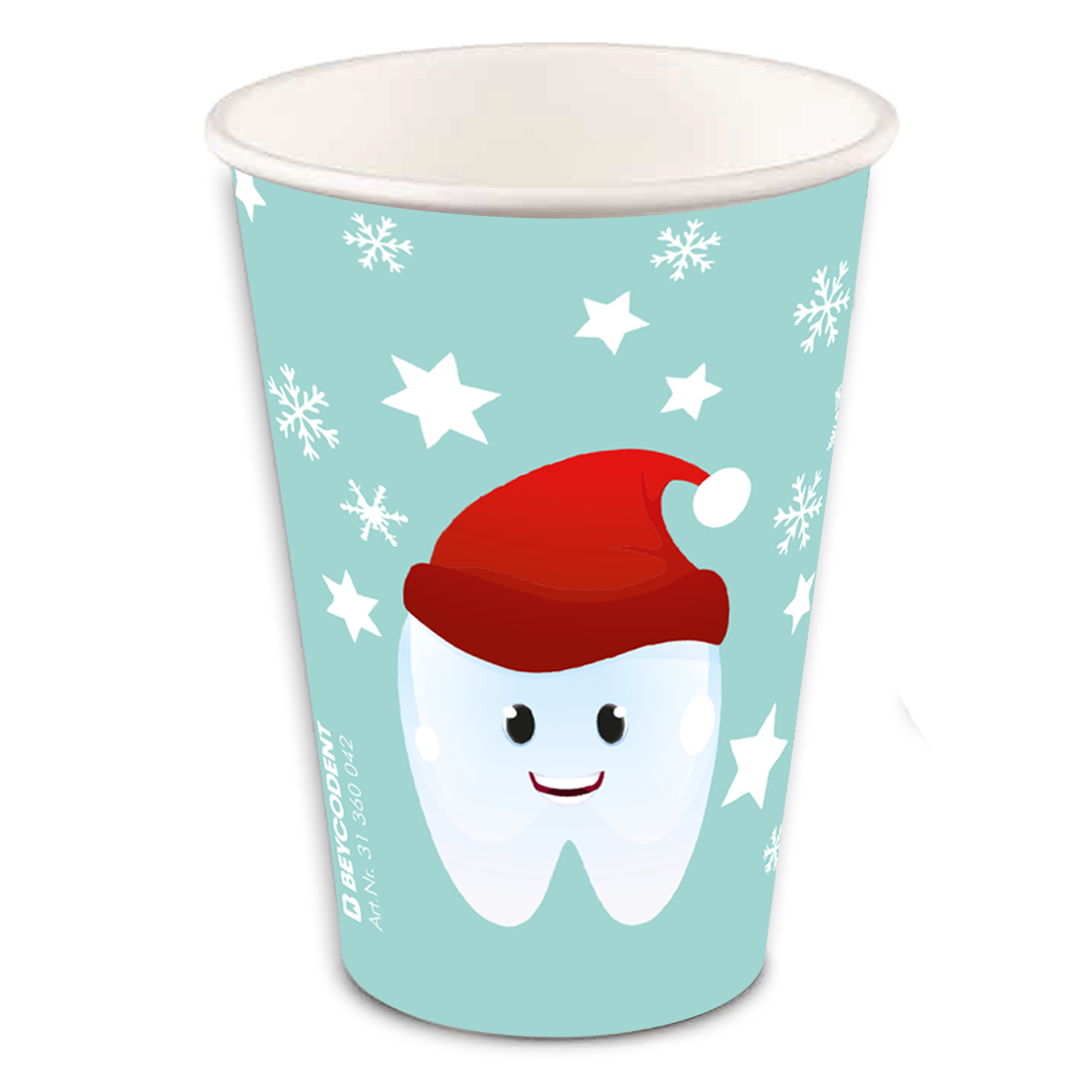 Mundspülbecher Hartpapier, recyclebar, Wintertime