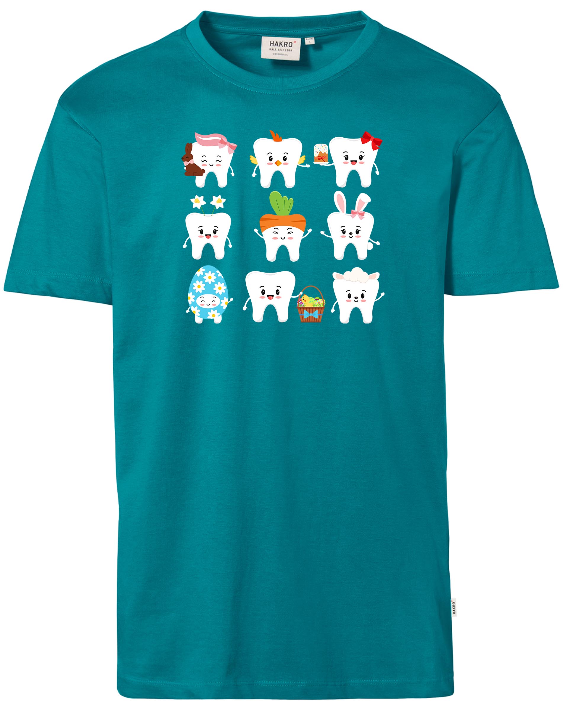 Printshirt Oster-Party, türkis