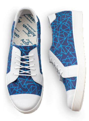 116 Med-Sneaker Damenhalbschuh Muster/blau