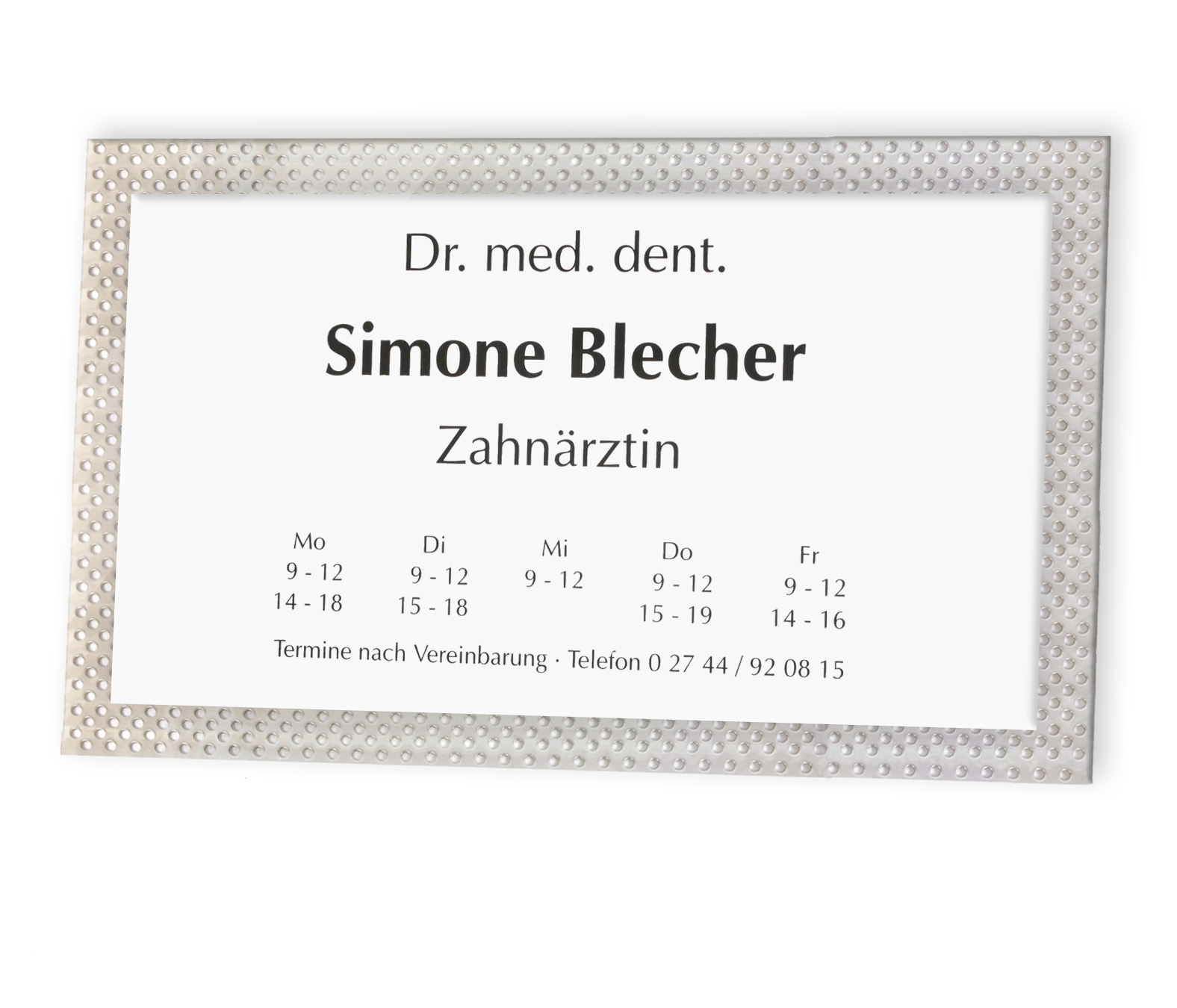 Praxisschild TYP MILANO