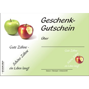 Geschenkgutschein - Apfelmotiv