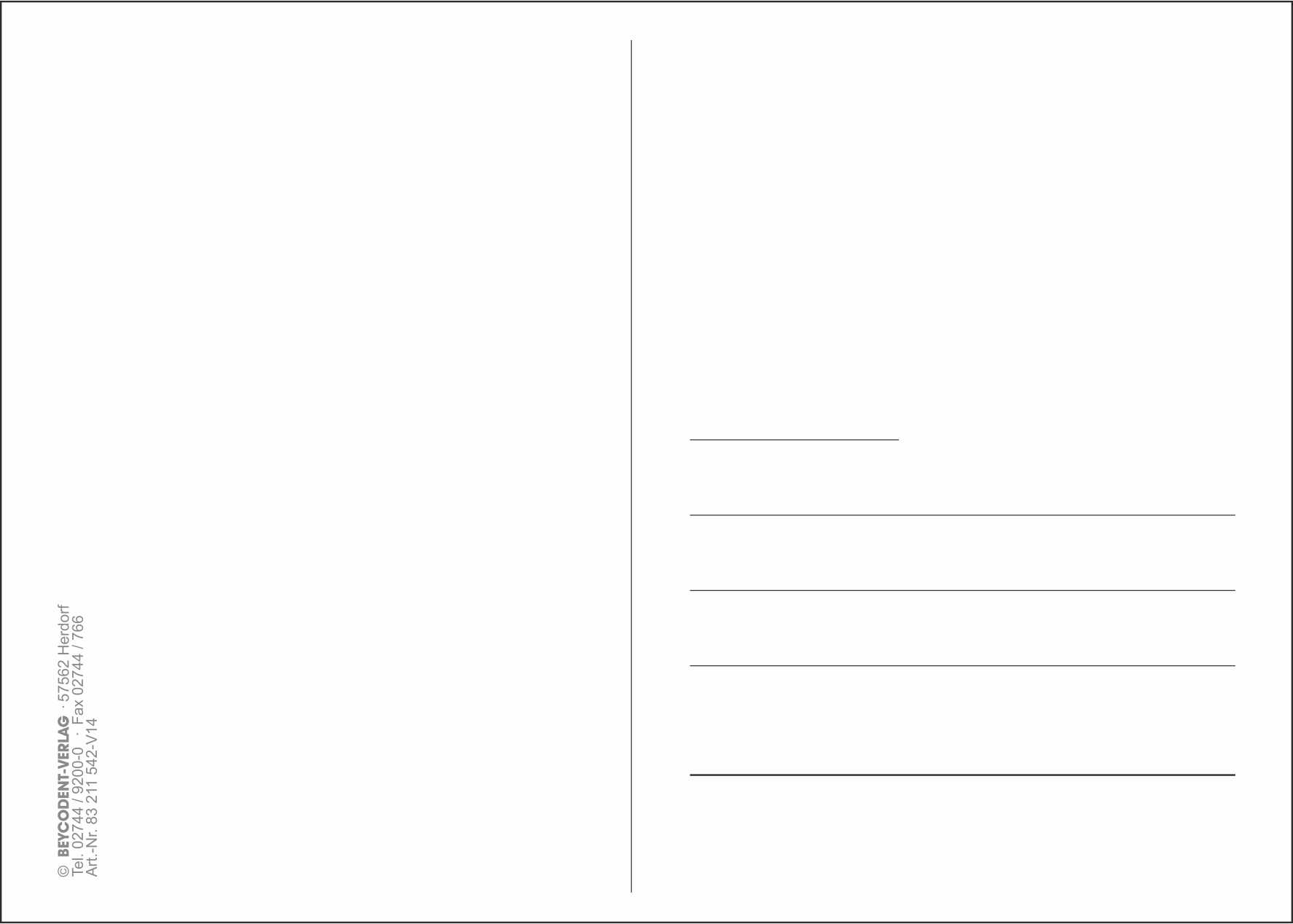 Zahnvorsorgekarte/ Recall  - Motiv: Lächeln