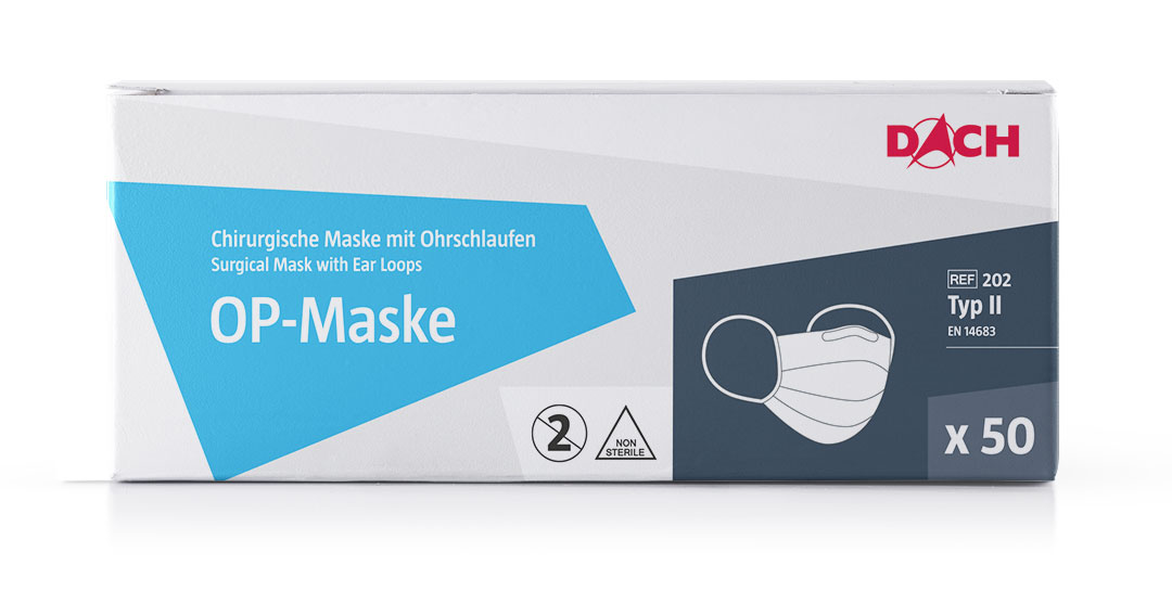 Einweg-Mundschutz, Maske Typ II, 50er-Pack