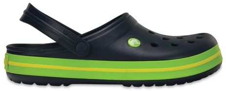 CROCS CROCBAND II.5 CLOG, Navy / Volt Green / Lemon