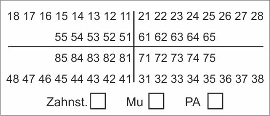 Zahnschema Stempel Z01 groß