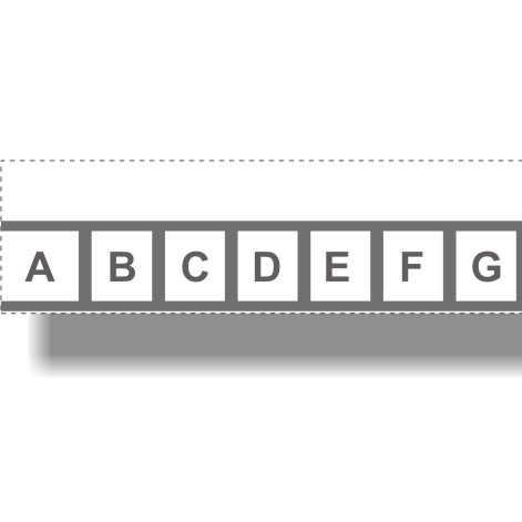 Alphabet-Leisten, A4, weiss selbstklebend