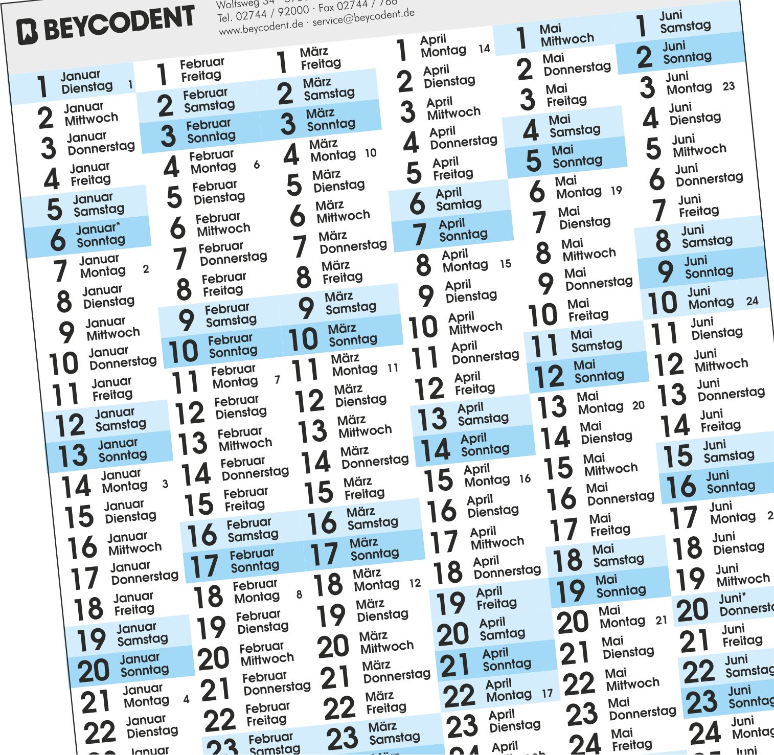 Datum-Etiketten 2023 mit Jahresübersicht