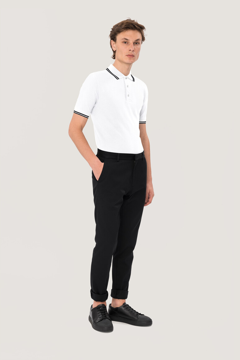 Modell 6805 HAKRO Poloshirt mit Kontraststreifen