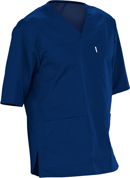 Kasack Herren kurzarm navy