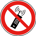 Etikett Mobilfunkverbot / Handy verboten
