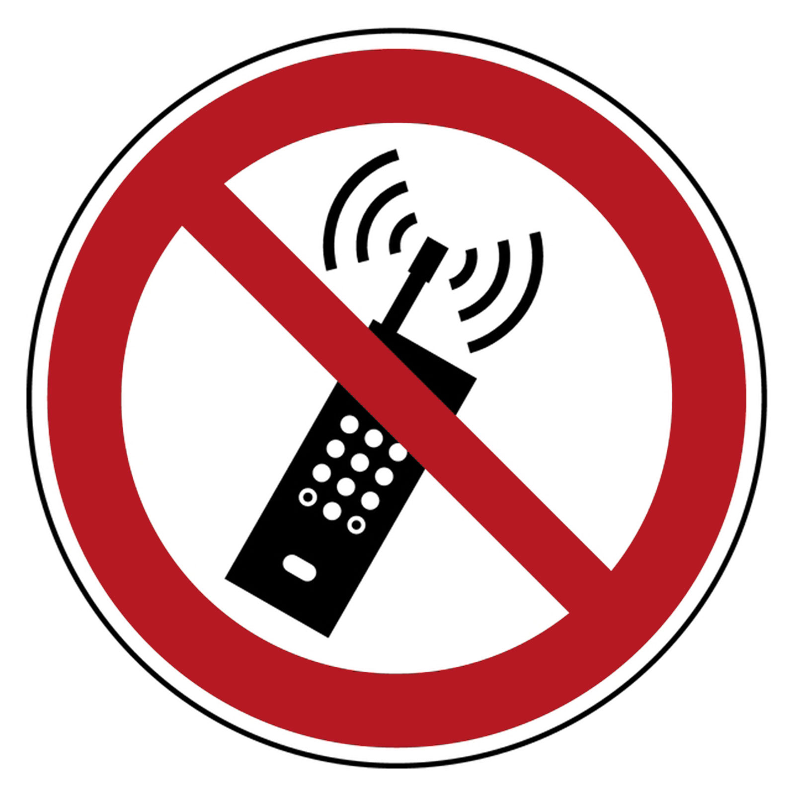 Etikett Mobilfunkverbot / Handy verboten