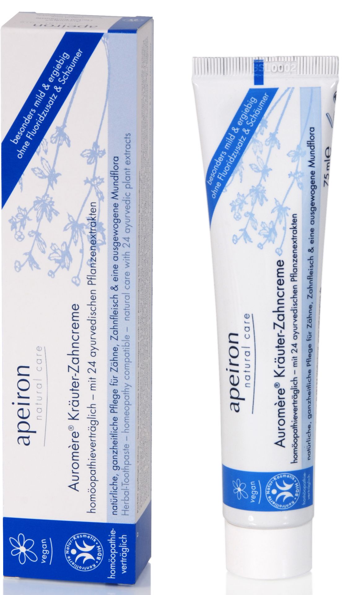 Auromère® Kräuter-Zahncreme - minz- & mentholfrei