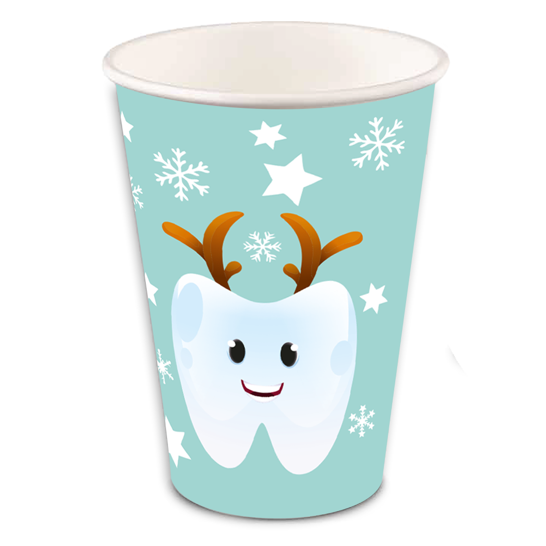 Mundspülbecher Hartpapier, recyclebar, Wintertime