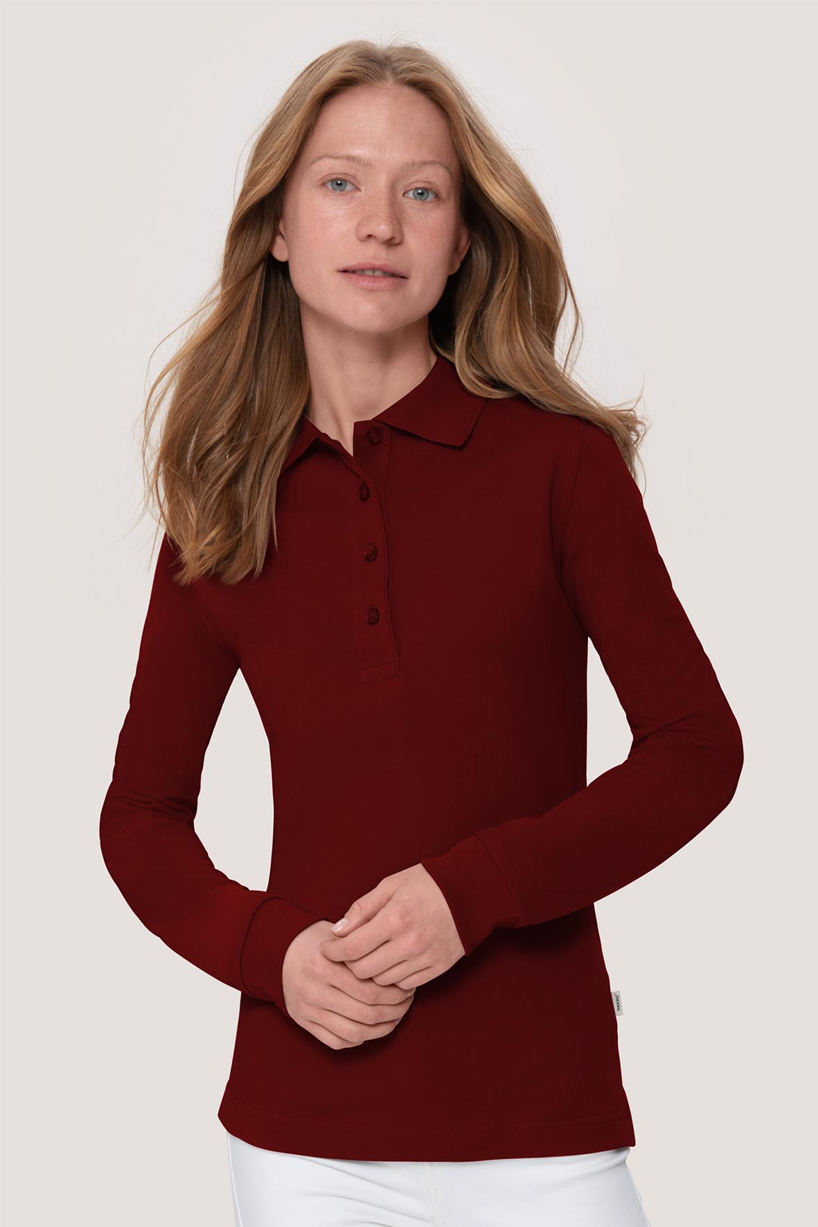 Modell 6215 HAKRO Damen Longsleeve-Poloshirt Mikralinar®