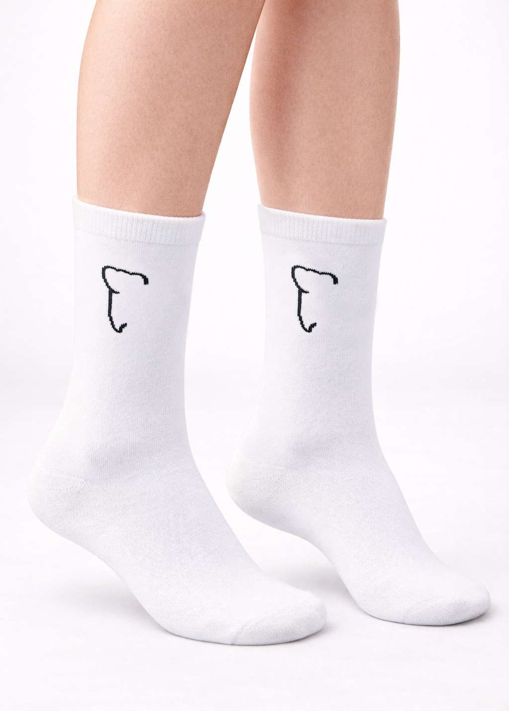 BEYCO-SOCKS  Dent-Art white unisex | Zahn Motiv Socken  weiß