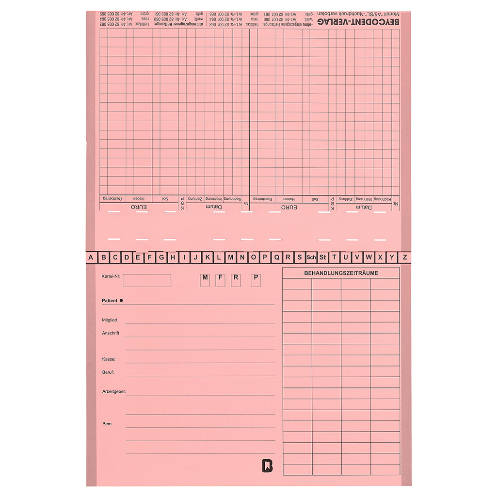 Kartei A5/SL ohne Heftzunge, Karteikarte, Karteimappe