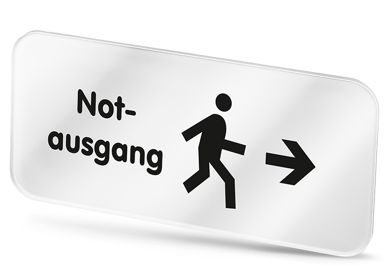 Plexiglasschild Notausgang