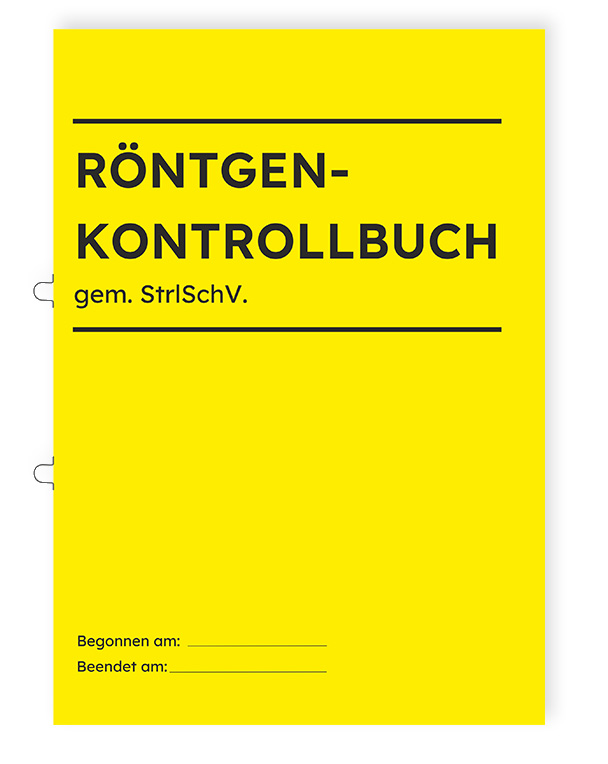 Kontrollbuch Röntgen gemäß StrlSchV