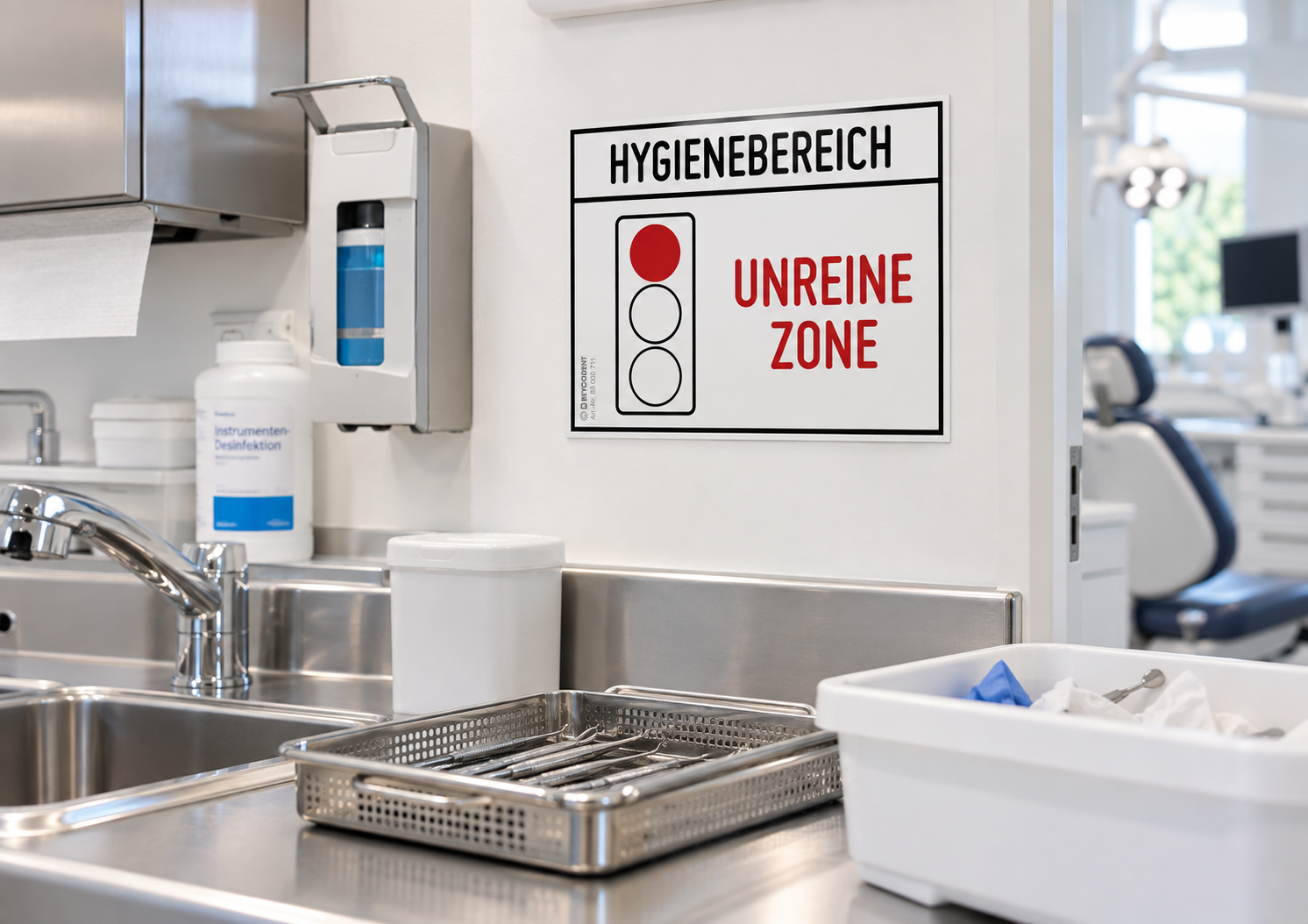 Selbstklebeschild - Hygienebereich 3er-Set