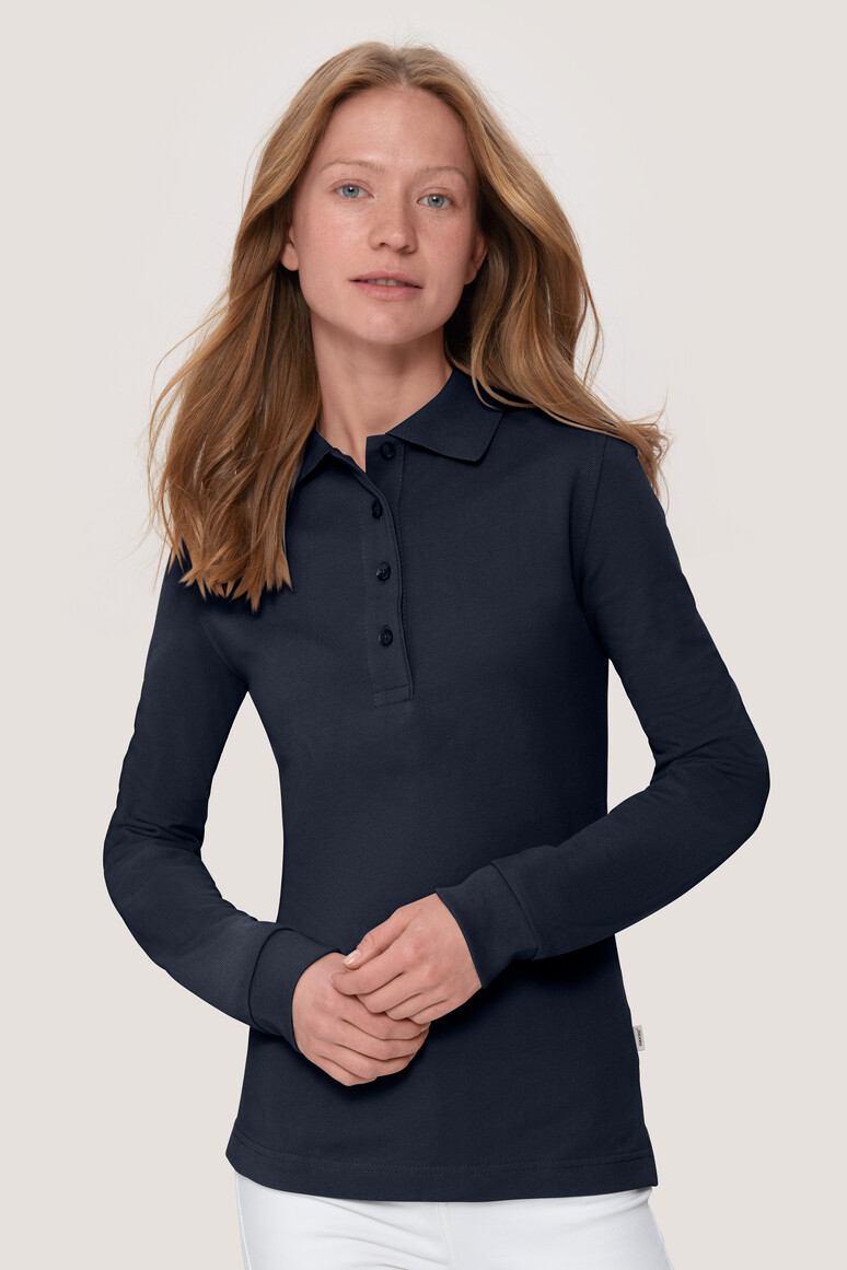Modell 6215 HAKRO Damen Longsleeve-Poloshirt Mikralinar®