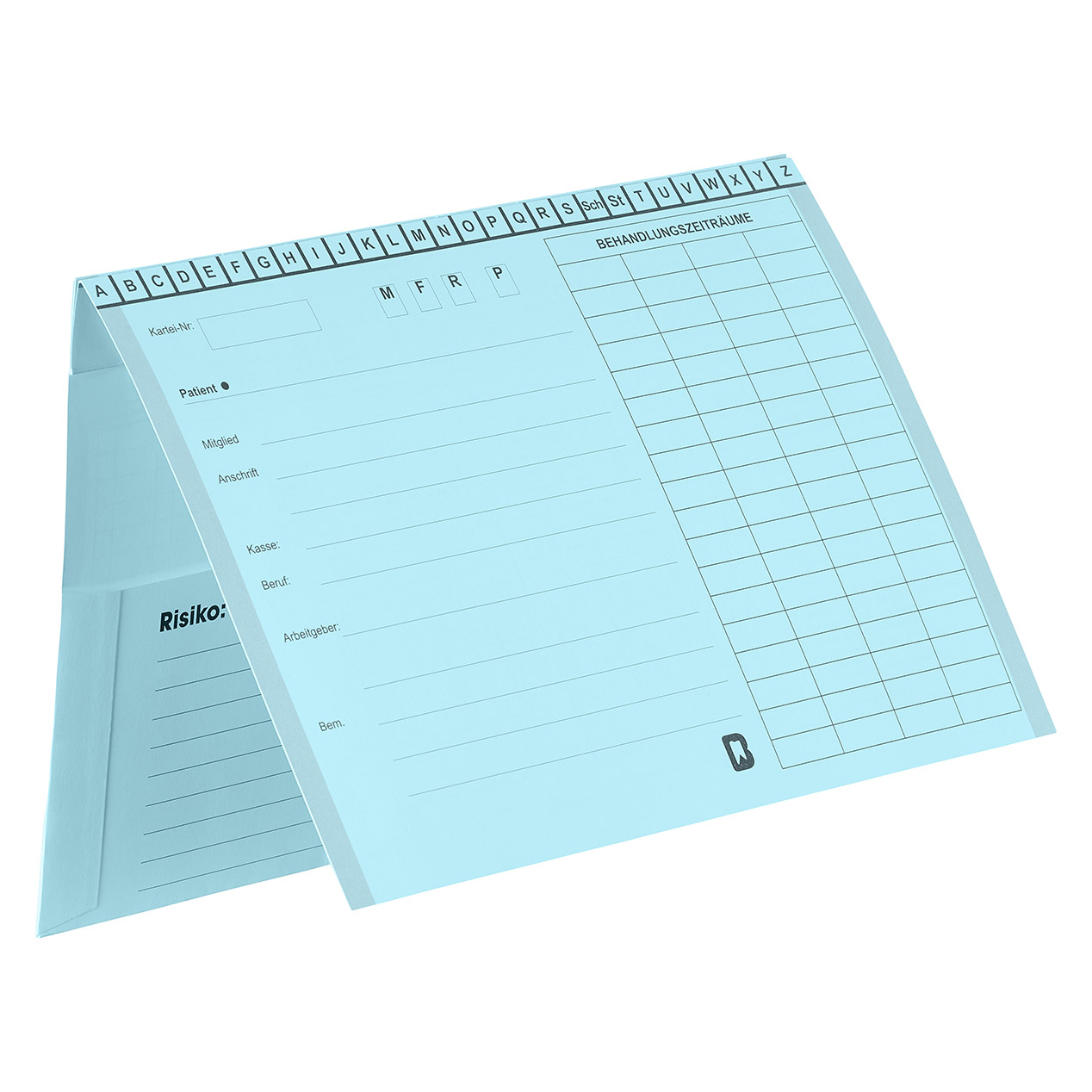 Kartei A5/SL mit eingezogener Heftzunge