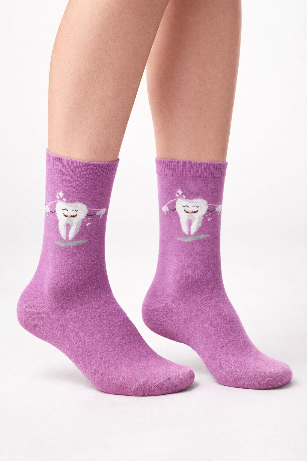 BEYCO-SOCKS Pinkypink rosa unisex | Socken Zahn Motiv Dental