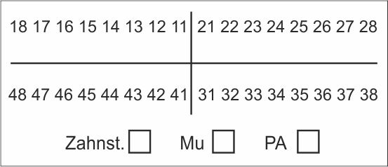 Zahnschema Stempel ZMI