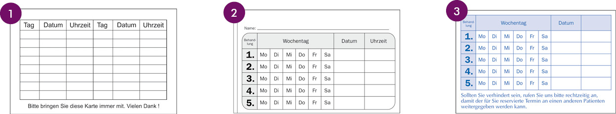 Visitenkarten / Terminkarten, 2-seitig, Bilderdruck matt